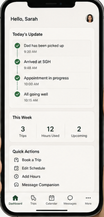 Live updates keep families informed at every step.